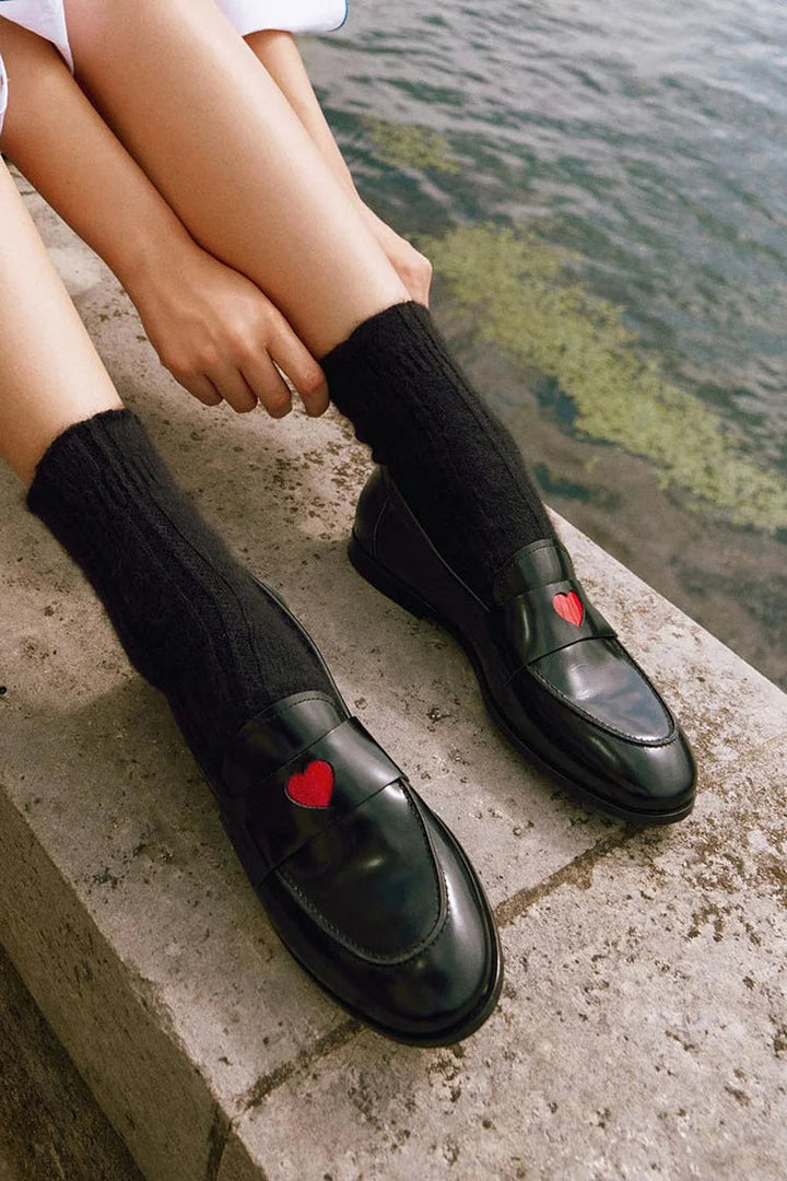 CLASSIC LOAFER WITH HEART DETAIL