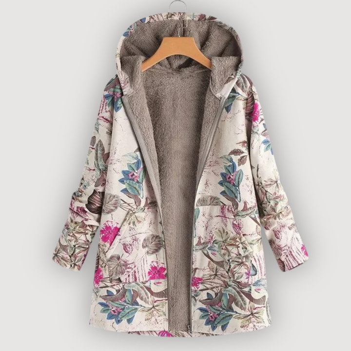 ALYSSA – COSY FLORAL COAT