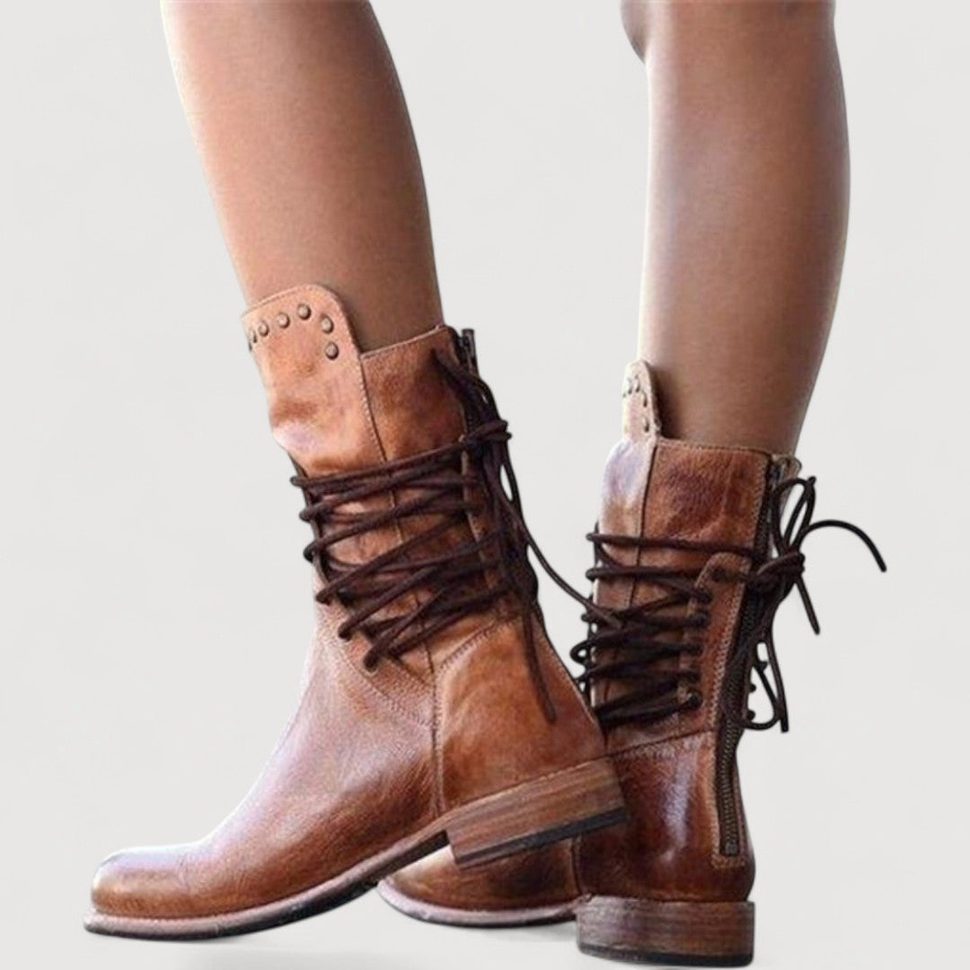 MAREN – WESTERN LACE-UP BOOTS
