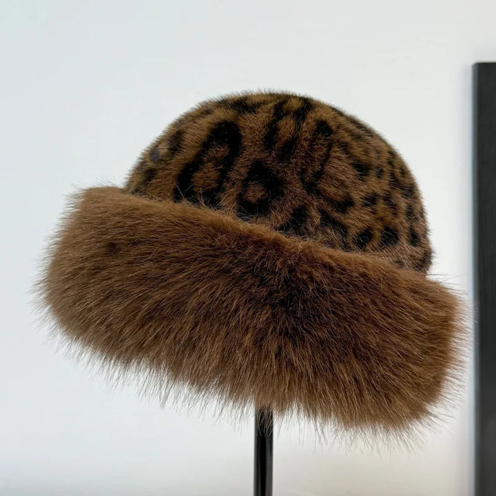 Akina | Leopard Print Fur Hat