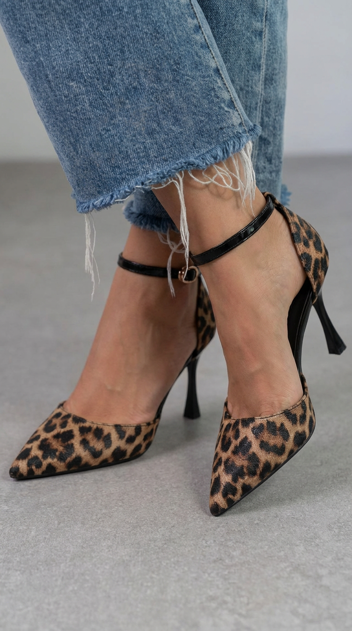 LEOPARD PRINT COURT SHOE